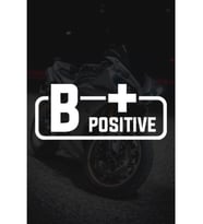 B+ Pozitif Kan Grubu Sticker BEyaz Renk 14CM