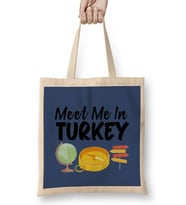 Funny Travel Turkey Gift Design Lover-Trippin Wanderlust Journey Adventurer Vacation Bez Çanta Uzun Saplı