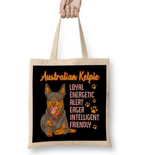 Cute Australian Kelpie Loyal & Friendly Dog Bez Çanta Uzun Saplı