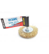 Northcity HA10127 Pimli Sarı Tel Daire Fırça 40x6 mm – Dayanıklı Temizlik Fırçası