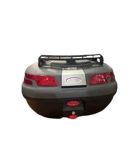 Motosiklet Arka Çanta 45 Litre Sırt Dayama ve Üst Tabla Full Set Gri