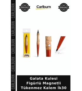 Özel Üretim Hatıra Hediyelik Kırtasiye Koleksiyon Galata Kulesi Figürlü Magnetli Tükenmez Kalem İk30