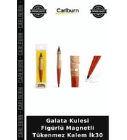 Özel Üretim Hatıra Hediyelik Kırtasiye Koleksiyon Galata Kulesi Figürlü Magnetli Tükenmez Kalem İk30