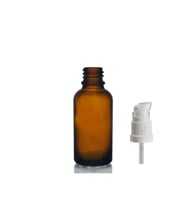 30ml kahverengi cam serum pompalı şişe, 24 adet, pompalı şişe, medikal şişe, cam şişe,
