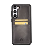 Bouletta Samsung Galaxy S23 Plus Uyumlu Deri Arka Kapak FXCP TN18 (Gri)