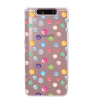 PrintiFy Samsung Galaxy A80 ile Uyumlu Water Color 6  Kamera Korumalı Şeffaf  Kılıf