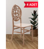4 Adet Venüs Cappucino Sandalye / Balkon-Bahçe-Mutfak