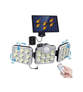 Açık Alan-Bahçe-Yol İçin Karanlık ve Hareket Sensörlü 138 Led Aydınlatma 3 Mod-5 Metre Kablolu Lamba