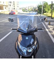 MOTOCAM Piaggio Beverly 250 Ön Cam 2005-2007 Model 44cm Şeffaf Renkli 4mm