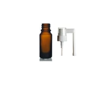 10ml kahverengi ağız spreyi başlıklı cam şişe, ağız spreyi şiesi, cam şişe, 24 adet, medikal şişe