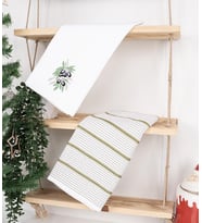 %100 Pamuk 2'Li 50x70 cm Pike Desenli Mutfak Havlu Seti Baveno Home (03)