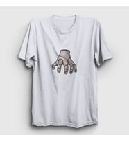 Presmono Unisex Beyaz The Thing Wednesday Addams Family Addams Ailesi T-Shirt 366060tt (Beyaz)