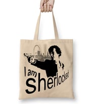 I Am Sher Locked Sherlock Holmes Gun Bez Çanta Uzun Saplı