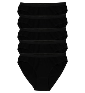Kadın Penye Bikini Külot 5 Adet  (Beyaz)