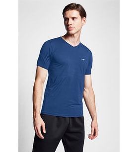 Erkek Kısa Kol T-Shirt 25S-1221-25B (İndigo)