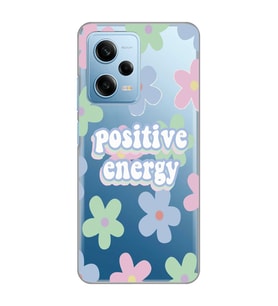 Redmi Note 12 Pro 5G Uyumlu Positive Energy Tasarımlı Şeffaf Telefon Kılıfı