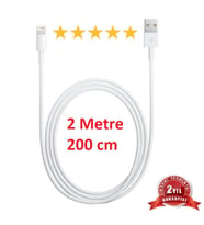 İphone Tüm Serilere Uyumlu Şarj ve Data Lightning Kablosu 2Mt-200 cm 6-7-8-Plus-X-11-11Pro-12-12Pro-13-13Pro-14