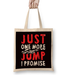 Just One More Jump Skydiving Skydiver Parachuting Parachute Bez Çanta Uzun Saplı