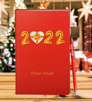Yılbaşı İçin Kişiye Özel Tasarım Defter Kalem Hediye Seti