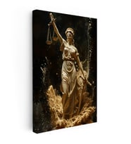 Kanvas Tablo Kum Efektli Adalet Tanrıçası Adalet Tablosu Ev Ofis Duvar Dekoru