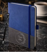 BK Gift Kişiye Özel Mavi Termo Deri Defter ve Touchpen Kalem Seti -9,  Kurumsal ve Özel Hediye, Yeni İş Hediyesi