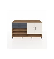Kronos Konsol 4 Raflı 2 Çekmeceli 2 Kapaklı 176x59x99 Çam-Aytaşı/Antrasit