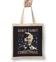 Dads Army Don't Panic Christmas Knit Pattern Bez Çanta Uzun Saplı