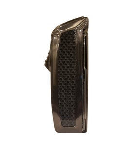 Parmida Tek Torch Pürmüz Gunmetal-Karbon Desenli Dahili Puro Makaslı Metal Puro Çakmağı