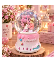 17 cm minik aşıklar kar küresi 3378