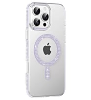 Iphone 16 Move Taşlı Magsafe Kapak - Lila