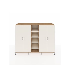 Kronos Dolap 12 Raflı 4 Kapaklı 220x59x163 Çam-Aytaşı