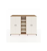 Kronos Dolap 12 Raflı 4 Kapaklı 220x59x163 Çam-Aytaşı