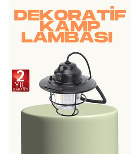 Hafif ve Taşınabilir Retro Tasarım Kamp Lambası