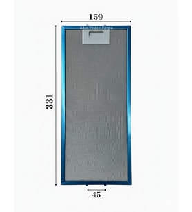En 15,9 cm Boy 33,1 cm Aspiratör Davlumbaz Metal Yağ Filtresi