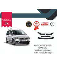 Vw Caddy 2016 Sonrası 4 Parça Ön Lip Siyah