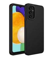 Galaxy A04S Kılıf Luna Dışı Soft Yumuşak İçi Kadife Kılıf (Siyah)