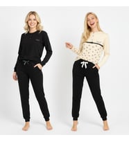 Kadın Pamuklu 2 Adet 2'li Pijama Takımı BB2214