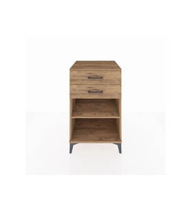 Kronos Komodin Tek Raflı 2 Çekmeceli 60x59x96 Çam-Çam