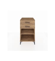 Kronos Komodin Tek Raflı 2 Çekmeceli 60x59x96 Çam-Çam