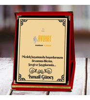 Avukat Baskılı Plaket (3. Tasarım)  Kişiye Özel (Kırmızı)