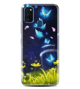 Samsung M21 M22 M23 M30 M31S M32 Kılıf Desenli Silikon Neon Butterflys 1309