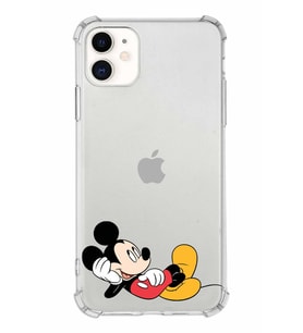 Apple iPhone 11 Uyumlu Köşe Korumalı Antişok  Kapak Mickey Mouse Tasarımlı Şeffaf  Kılıf