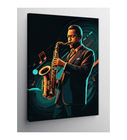 Kanvas Tablo Saksafoncu Müzisyen 50 X 70 Cnvsdkey-125886-50-70