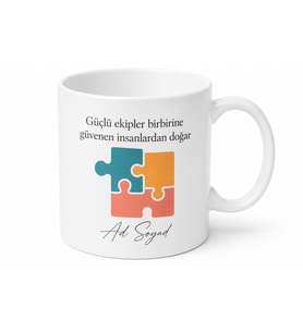 Takım Arkadaşı İçin Özel Tasarım Seramik Baskılı Kupa Bardak İş Arkadaşı Hediyesi