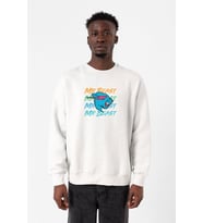 Mr Beast Lettern Beyaz Erkek 2ip Sweatshirt