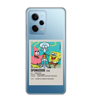 Redmi Note 12 Pro 5G Uyumlu Sunger Bob Minimalist Poster Desenli Şeffaf Telefon Kılıfı