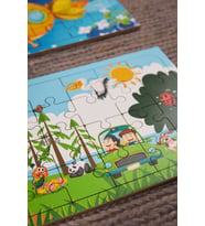 Okul Öncesi Başlangıç Yapboz Hayvanlar Alemi Ve Uzaya Yolculuk Ahşap Puzzle Set
