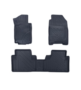 Honda Cr-V 2011-2017 ile Uyumlu Carbon Desenli Ultra Premium Havuzlu Oto Paspas (Çok Renkli)