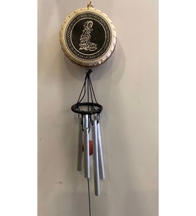 Deprem Zili Rüzgar Çanı Allah Esma ÜL Hüsna 5 Metal Boru (KAHVE)