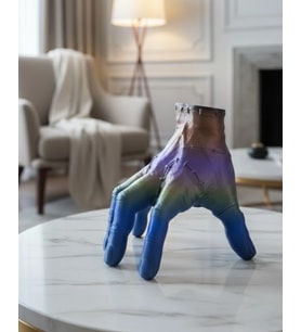 3D Multicolor El Biblo 27X22 Cm Sanatsal Ve Dikkat Çekici Dekor